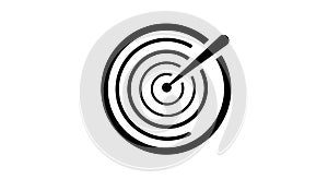 Radar Icon - Black and White