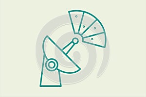 Radar icon. icon related to UI elements. suitable for web site, app, user interfaces,element, printable etc. line icon style.