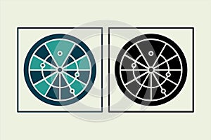 Radar icon. icon related to UI elements. suitable for web site, app, user interfaces,element, printable etc. solid icon style.