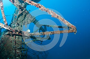 Radar mast on the artifical reef Vandenberg