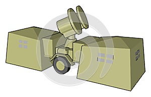 Radar Military vector or color illustration