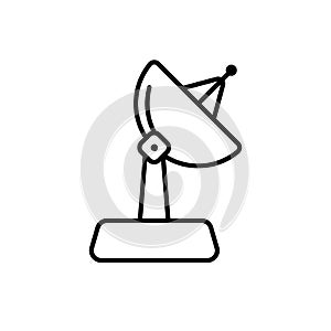 Radar satellite dish icon â€“ Vector illustration Isolated on White Background