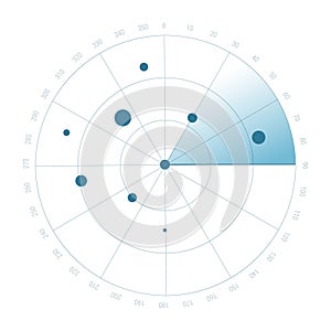 Radar screen background. Vector sonar