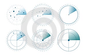 Radar screen background. Vector sonar