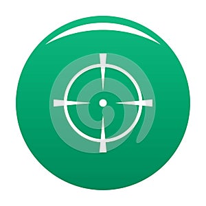 Radar screen icon vector green