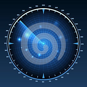 Radar screen vector