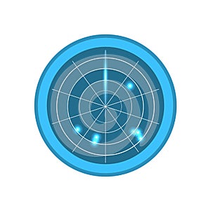 Radar screen vector. Vector illustration