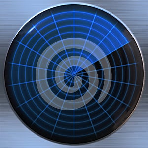 Radar or sonar screen photo