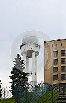 Radar Tower at the Former Historical Airport in the Neighborhood Tempelhof, Berlin