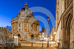 Radcliff camera in Oxford in starry night, United Kingdom