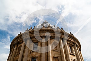 Radcliffe camera with blue sky and clouds