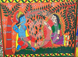 Radha Krishna in Art and Architecture in penting