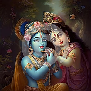 Radha Krishna Bal swarup generative AI