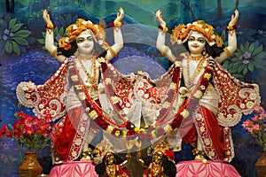 Radha Krishna deity idol. Iskcon temple, Pune