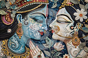 Radha-Krishna iconic representation