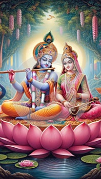 Radha krishna spritiual love