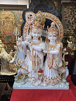 Radha Krishna Stachu Made Ston