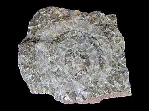 Radial aggregates of pearly wavellite mineral