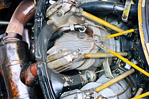 Radial airplane engine cylinders