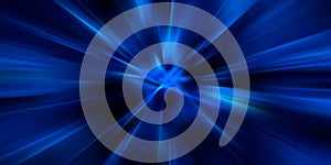 Radial Blur On A Blue Abstract Sunburst Background