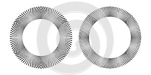 Radial Circular Patterns for Round Frames. Circle Design Elements