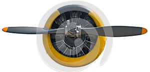 Radial Engine & Prop isolated