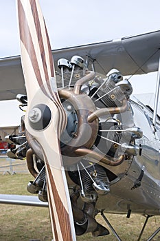 Radial engine with propeller