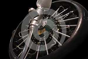 Radial engine with propellers