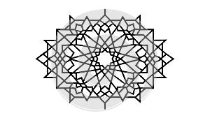 Radial Geometric Star Pattern Element, vector design Generative AI