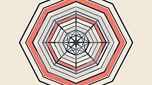 Radial Geometric Web Pattern with Central Point, vector design Generative AI