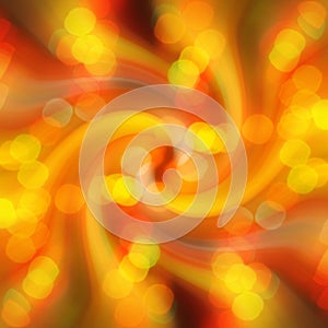 Radial gold blur of bokeh spot light design