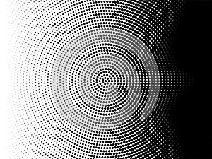 Radial halftone pattern vector gradient background photo