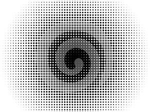 Radial halftone pattern vector gradient background