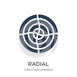 radial icon in trendy design style. radial icon isolated on white background. radial vector icon simple and modern flat symbol for