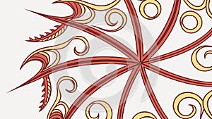 Radial Interlocking Pattern, Abstract Geometric Dynamic Design Vector, vector design Generative AI