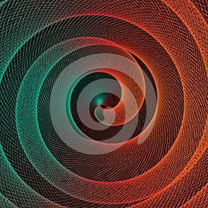 Radial involute vector abstract background