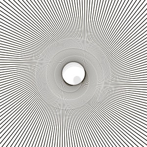 Radial lines as abstract sun background. Art lines geometry