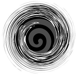 Radial lines with rotating distortion. Abstract spiral, vortex s