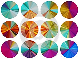 Radial metallic gradient ui button elements