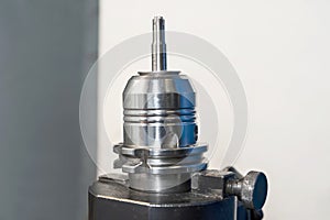 Radial mill CNC tool. Closeup.