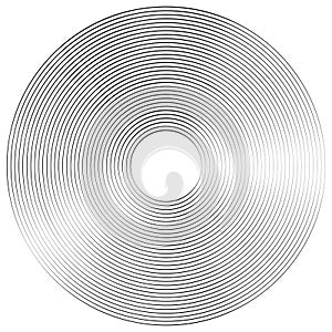 Radial, radiating lines element. circular, concentric circle lines, abstract circle art lines, pattern art line in circle