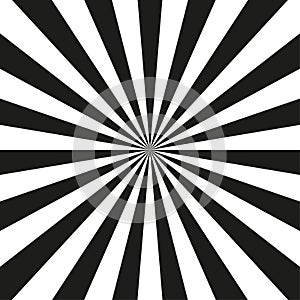 Radial, radiating lines element. Converging, conflux stripes design element. Vector illustration.