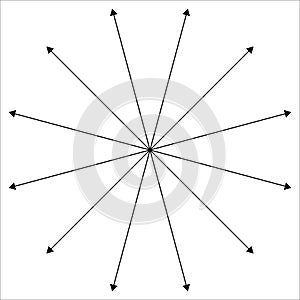 Radial - radiating lines outwards from center point