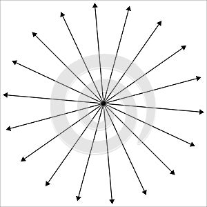 Radial - radiating lines outwards from center point