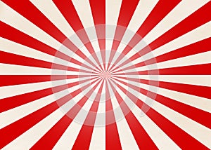 Radial Red and Beige Stripes