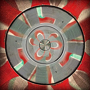 Radial red gray circular abstract pattern