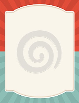 Radial Retro Vector Background Image