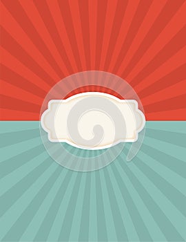 Radial Retro Vector Background Image