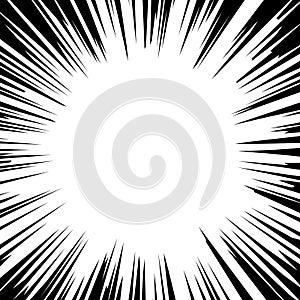 Radial speed lines. Vector illustration