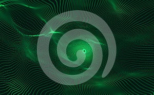 Radial waves in cyber space. Digital information field, peer-to-peer Internet, secure data array